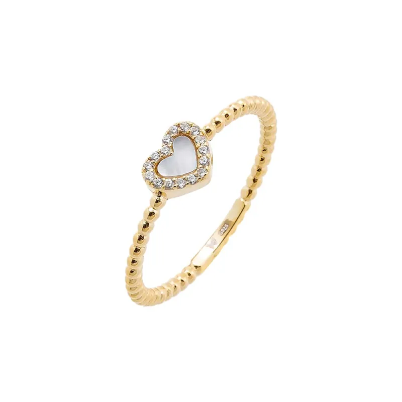 Tiny Pave Colored Gemstone Beaded Ring sold by Adina Eden's