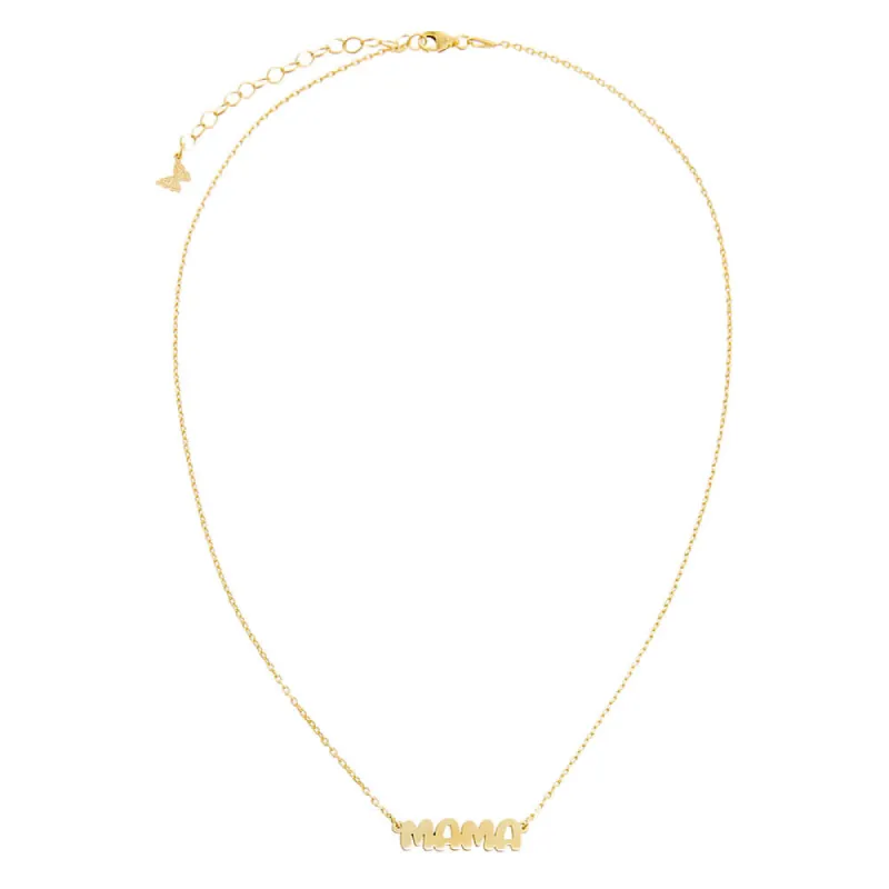 MAMA Flat Bubble Name Necklace sold by Adina Eden's