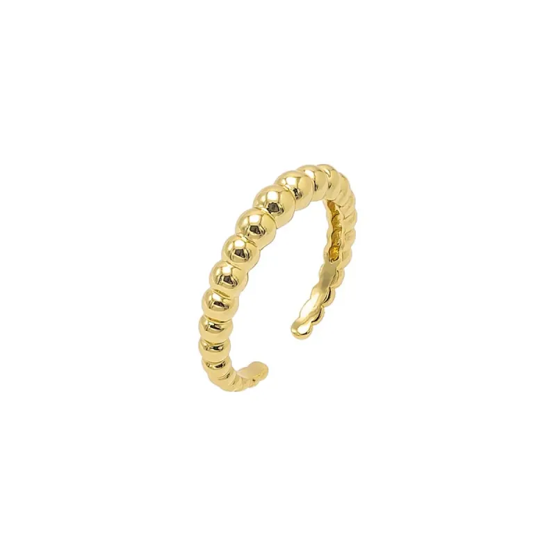 Solid Beaded Ball Open Ring sold by Adina Eden's