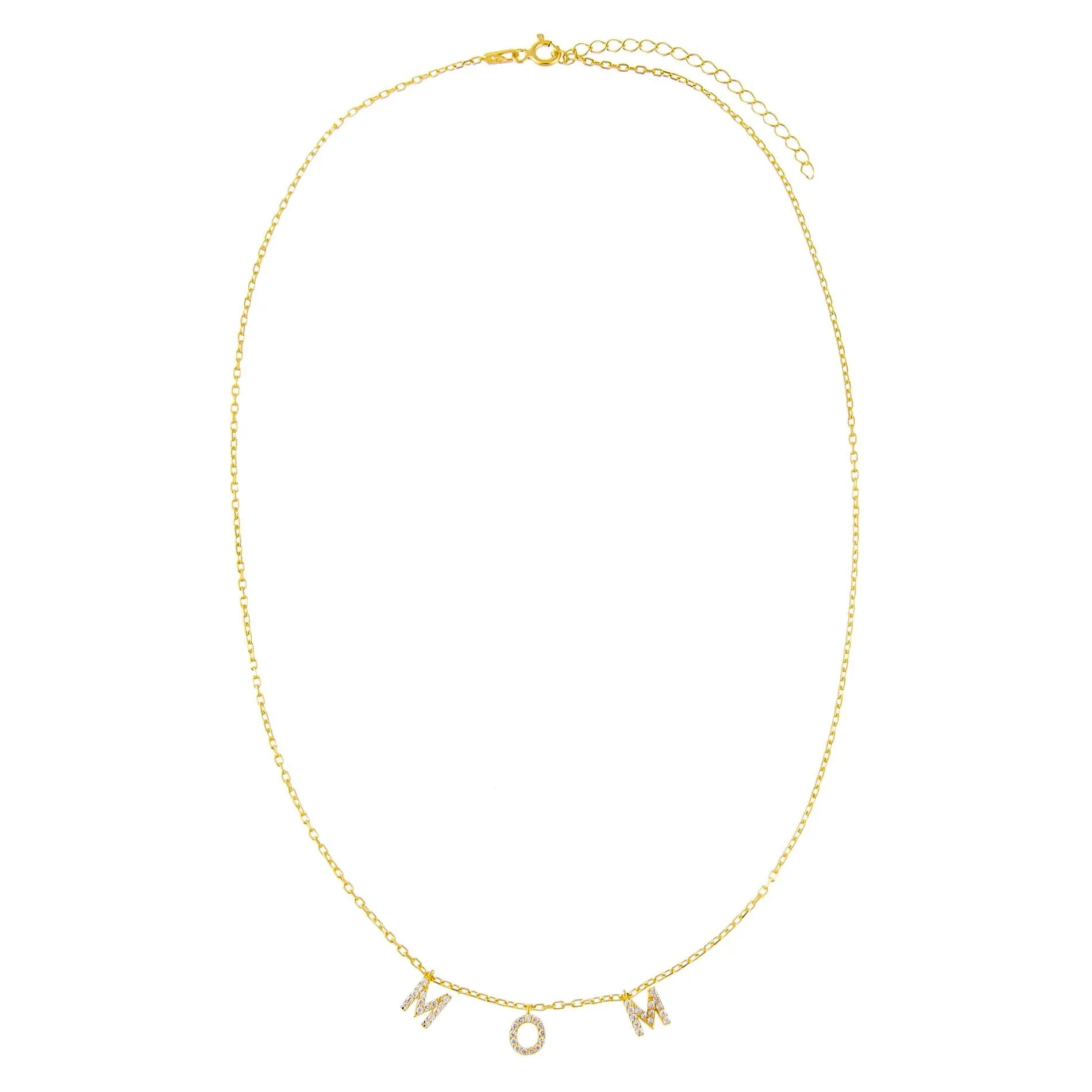 Mini Pavé Mom Necklace sold by Adina Eden's product image thumbnail 3