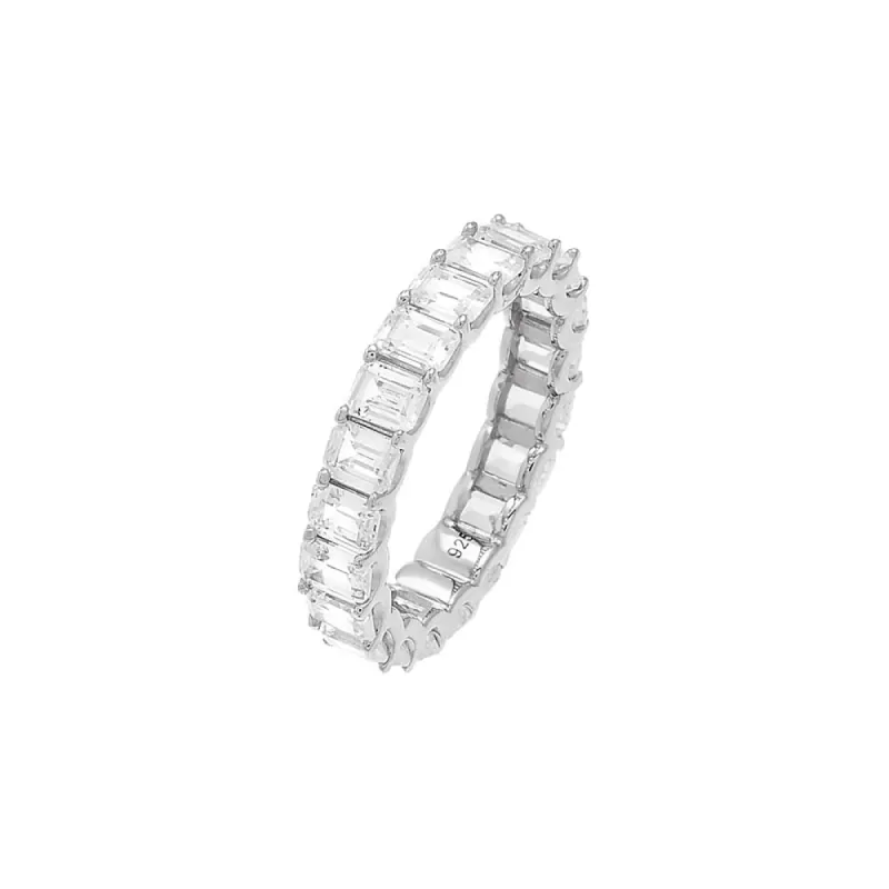 Cushion Cut Thin Eternity Band Ring sold by Adina Eden's