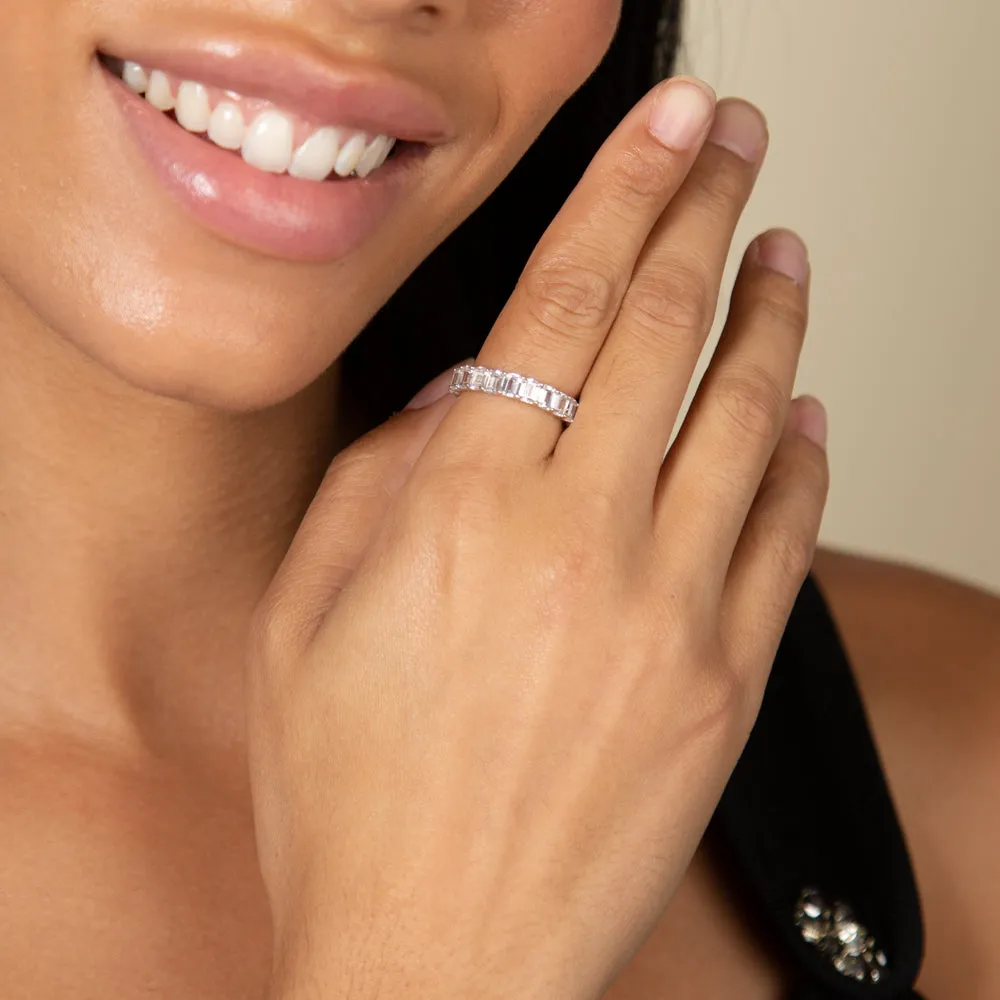 Cushion Cut Thin Eternity Band Ring sold by Adina Eden's product image thumbnail 2