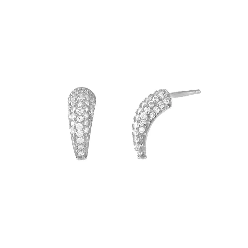 Mini Pavé Tusk Stud Earring sold by Adina Eden's product image thumbnail 5