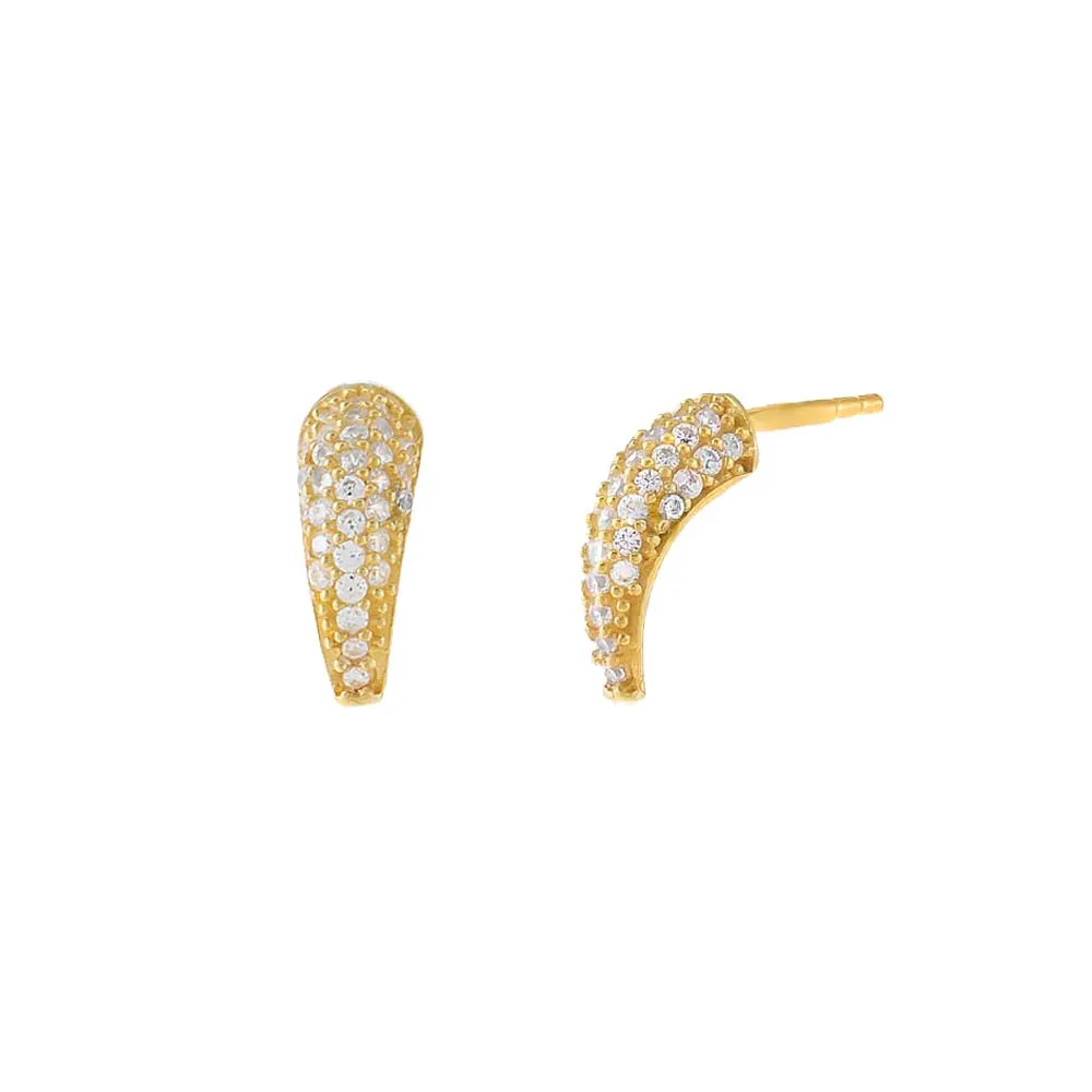 Mini Pavé Tusk Stud Earring sold by Adina Eden's