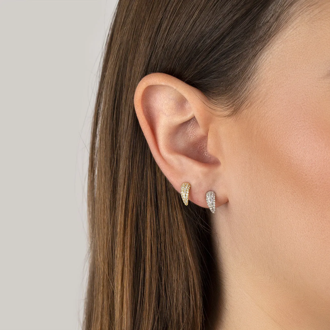 Mini Pavé Tusk Stud Earring sold by Adina Eden's product image thumbnail 2