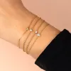 Tiny Diamond Bezel Bracelet 14K sold by Adina Eden's