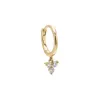 Diamond Dangling Trio Cluster Huggie Earring 14K sold by Adina Eden's