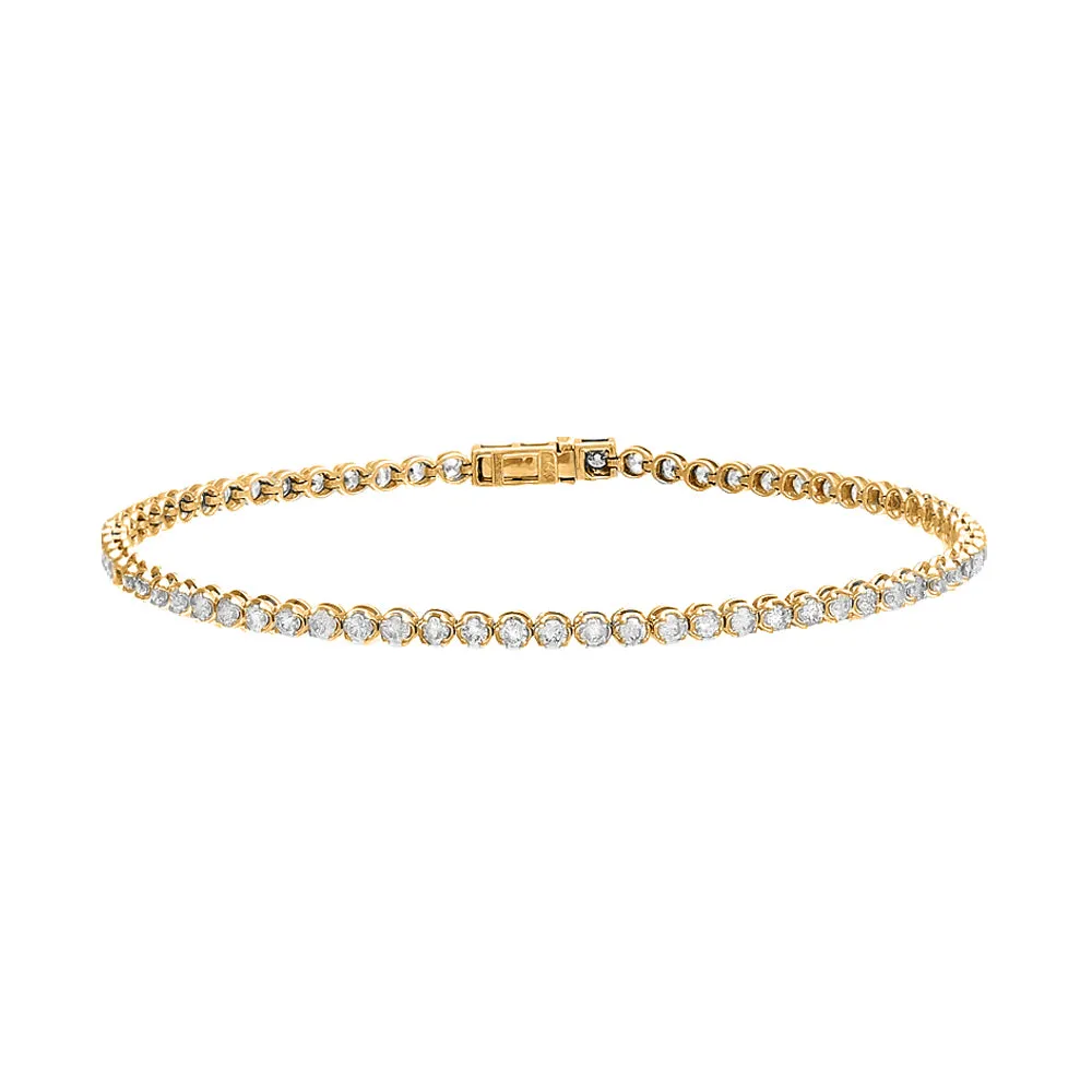 2 Carat Diamond Tennis Bracelet 14K sold by Adina Eden's