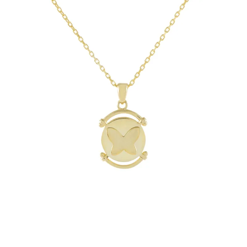 Butterfly Coin Necklace sold by Adina Eden's