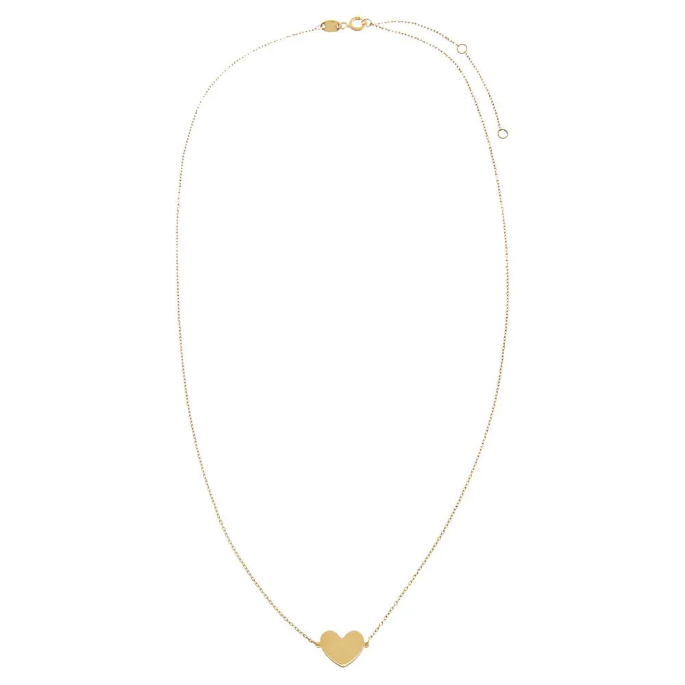 Solid Heart Pendant Necklace 14K sold by Adina Eden's product image thumbnail 2