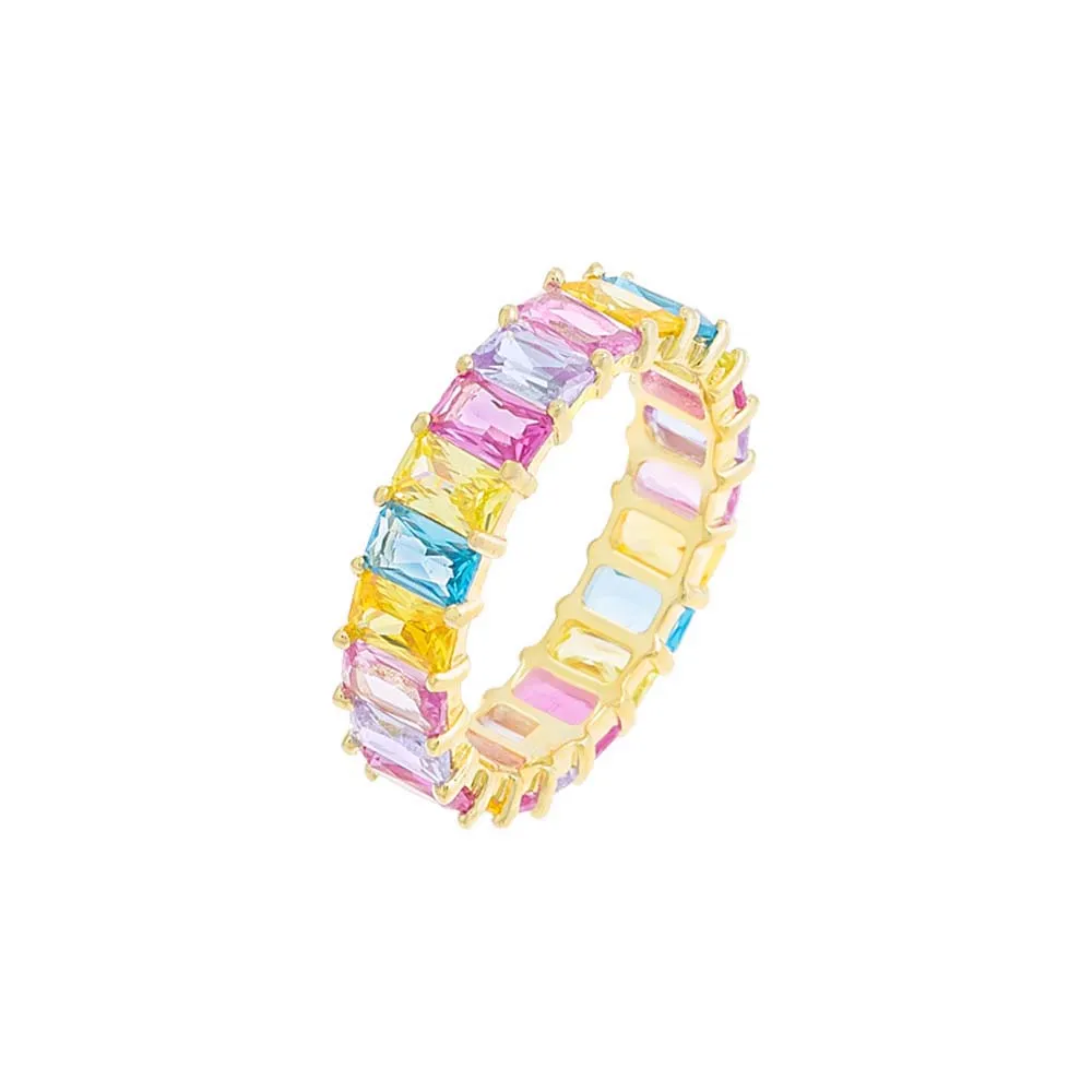 Pastel Baguette Eternity Band sold by Adina Eden's