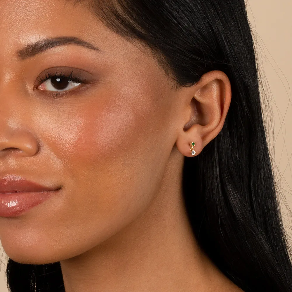 Tiny Colored Shaker Stud Earring sold by Adina Eden's product image thumbnail 2