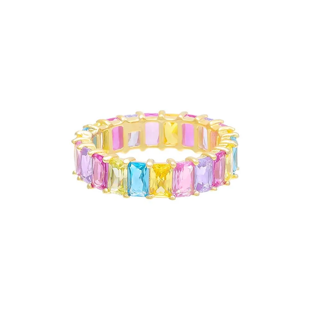 Pastel Baguette Eternity Band sold by Adina Eden's product image thumbnail 4