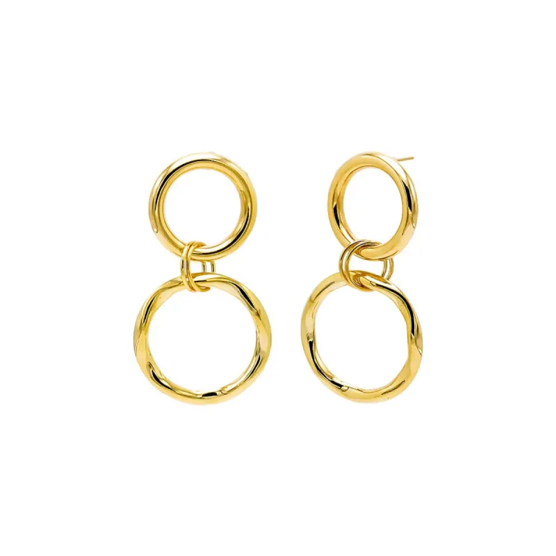 Multi Shape Open Looped Dangling Stud Earring sold by Adina Eden's