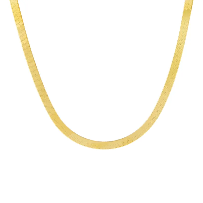 Thick Herringbone Necklace sold by Adina Eden's