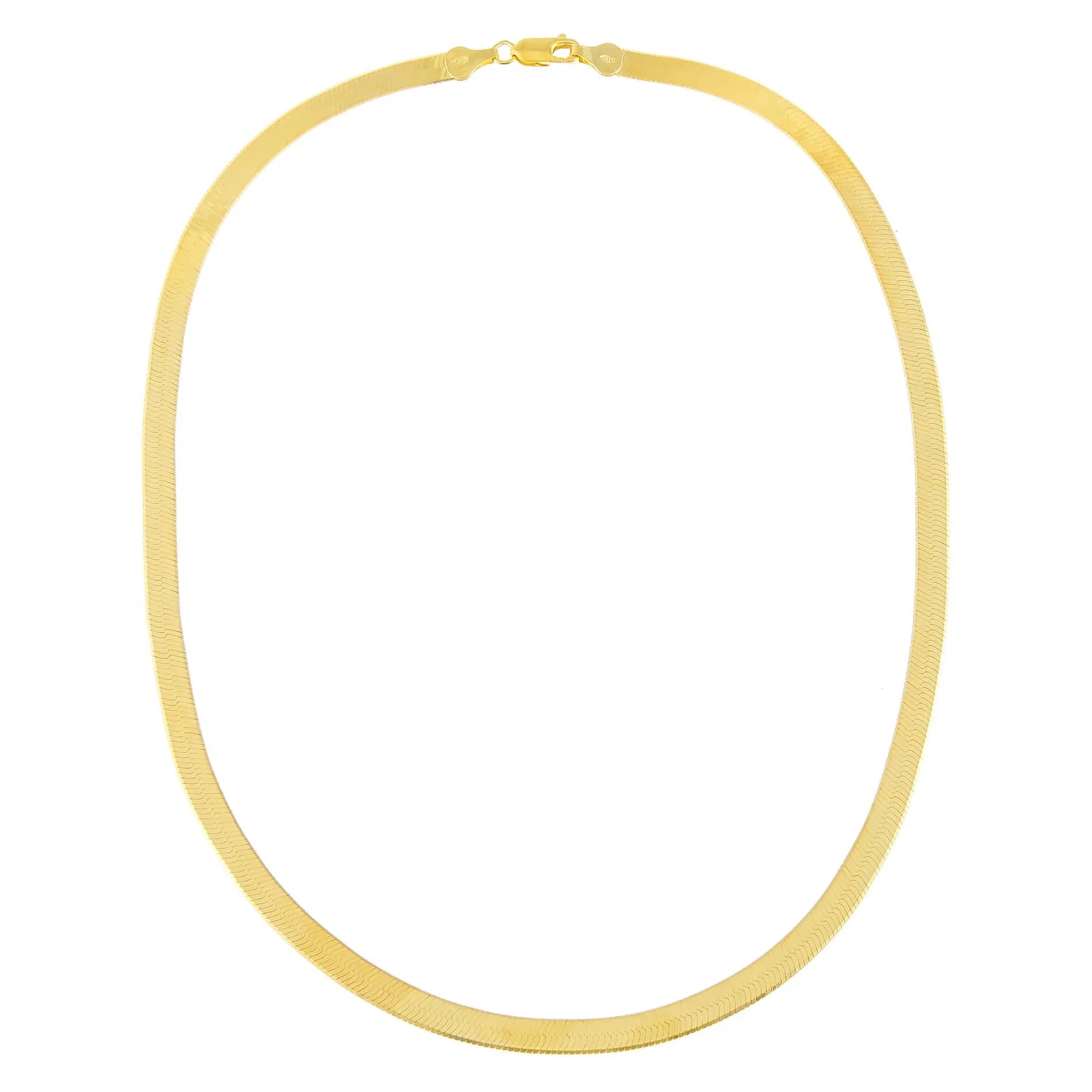 Thick Herringbone Necklace sold by Adina Eden's product image thumbnail 4