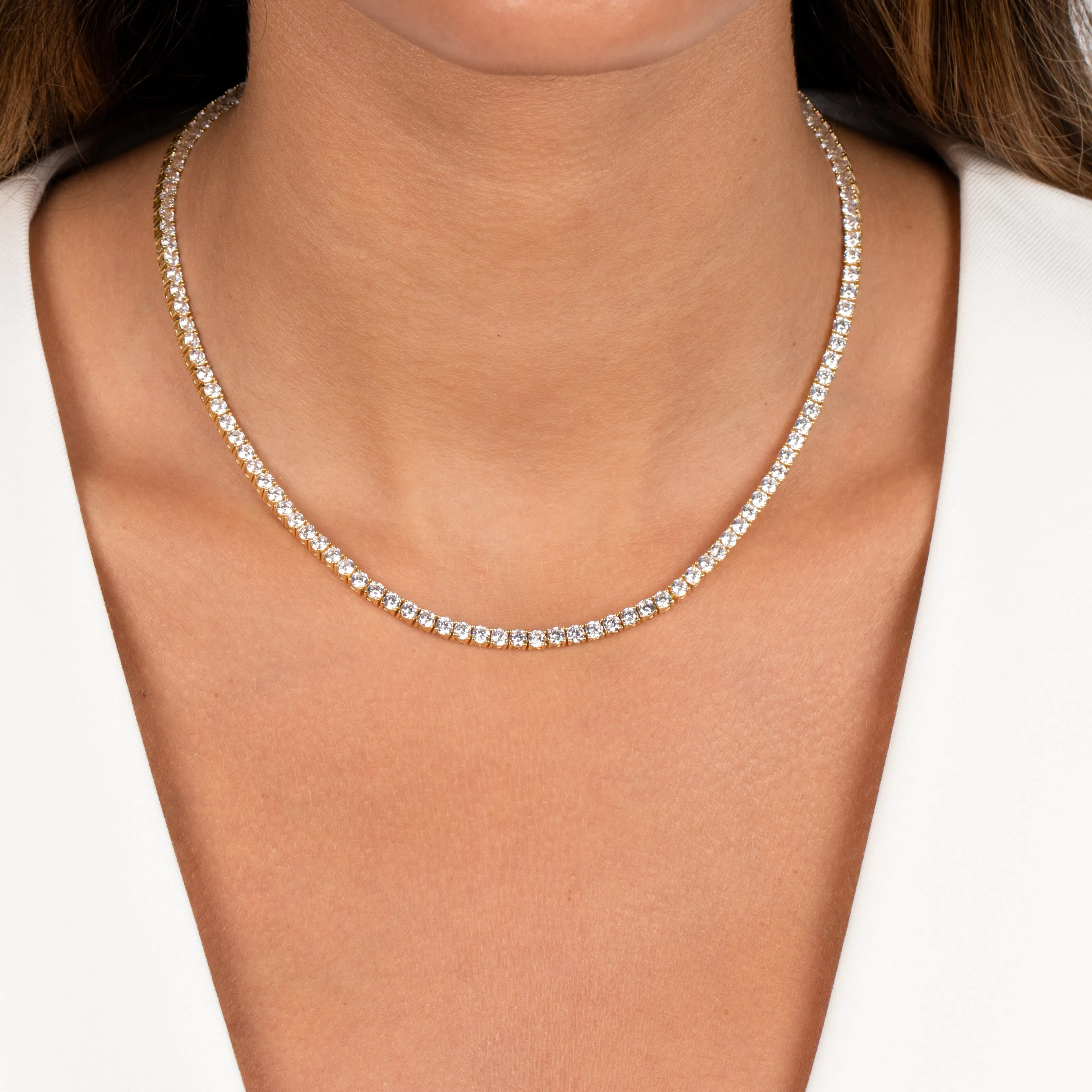 CZ Tennis Necklace sold by Adina Eden's product image thumbnail 2