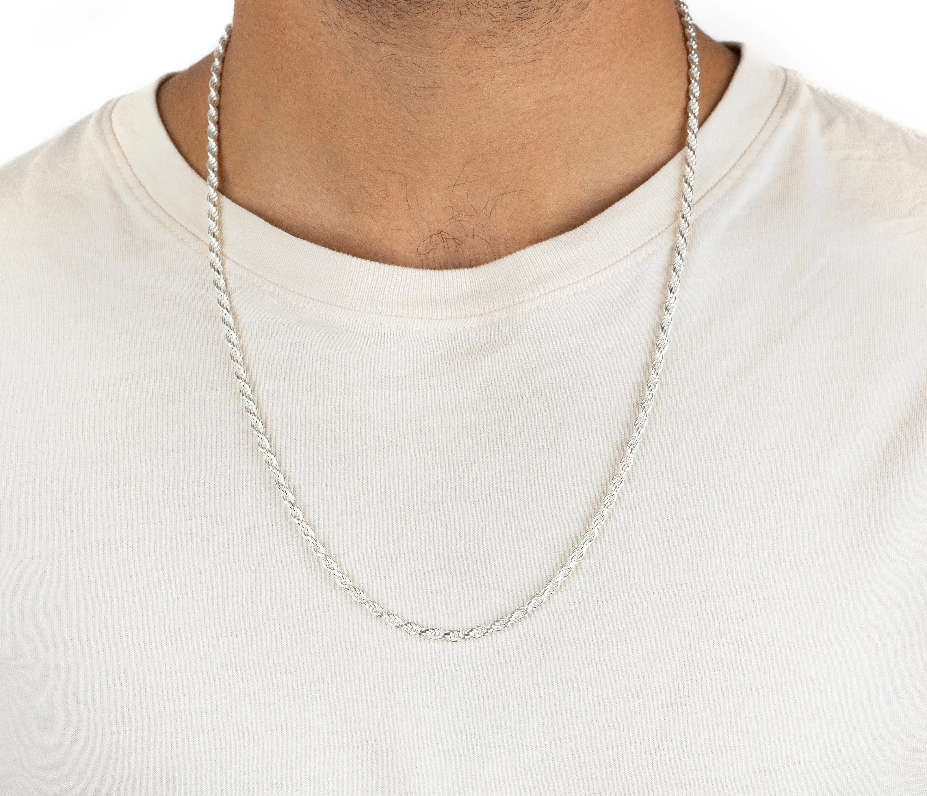 Men's Rope Chain Necklace sold by Adina Eden's product image thumbnail 5