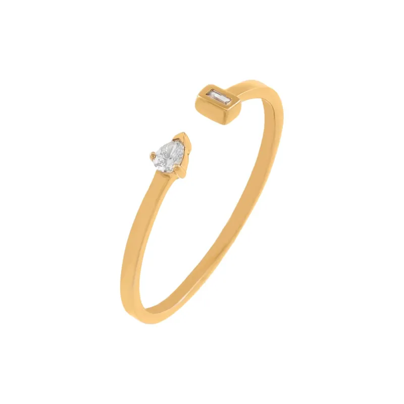Diamond Multi Shape Ring 14K sold by Adina Eden's