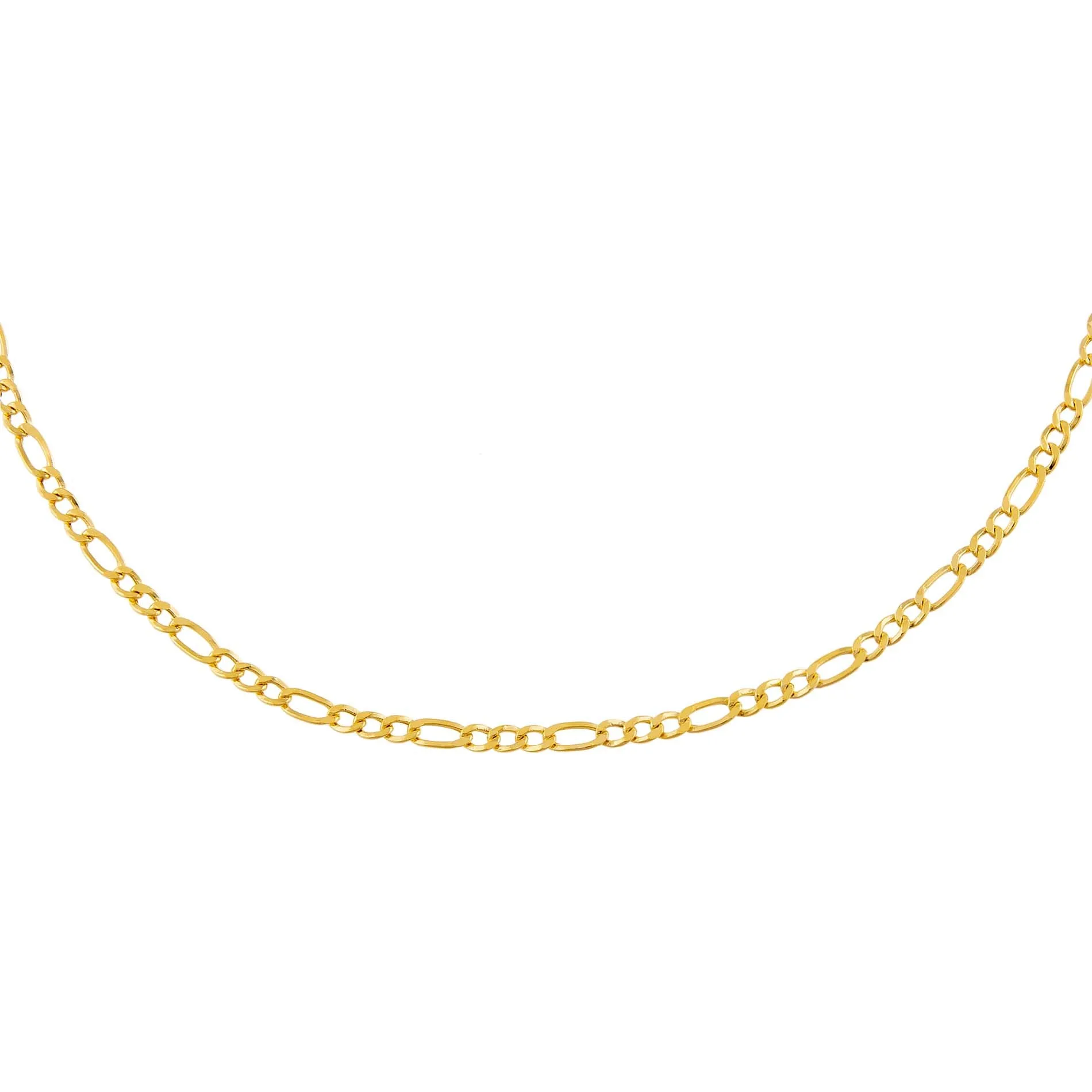 Flat Figaro Necklace 14K sold by Adina Eden's