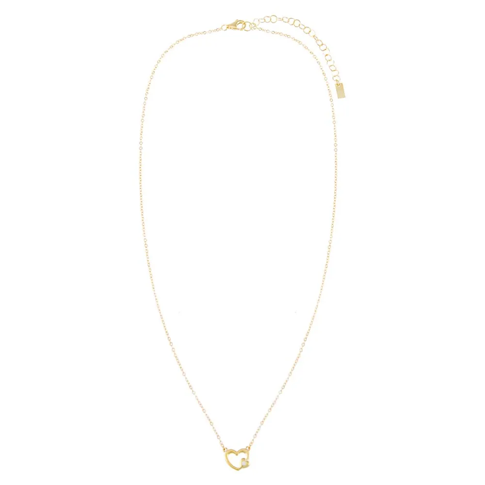 Tiny CZ Heart Accent Pendant Necklace sold by Adina Eden's product image thumbnail 4