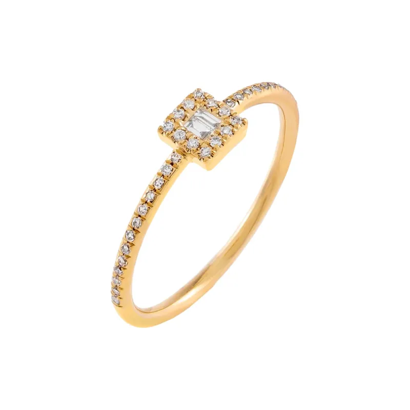 Mini Diamond Illusion Ring 14K sold by Adina Eden's