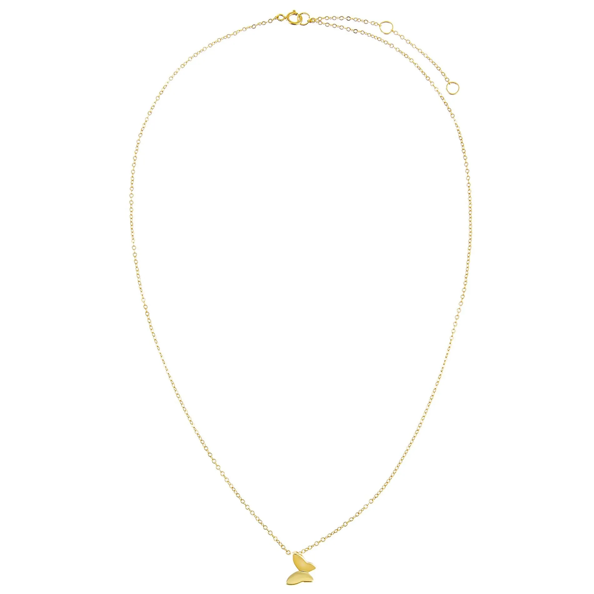 Mini Solid Butterfly Necklace sold by Adina Eden's product image thumbnail 3