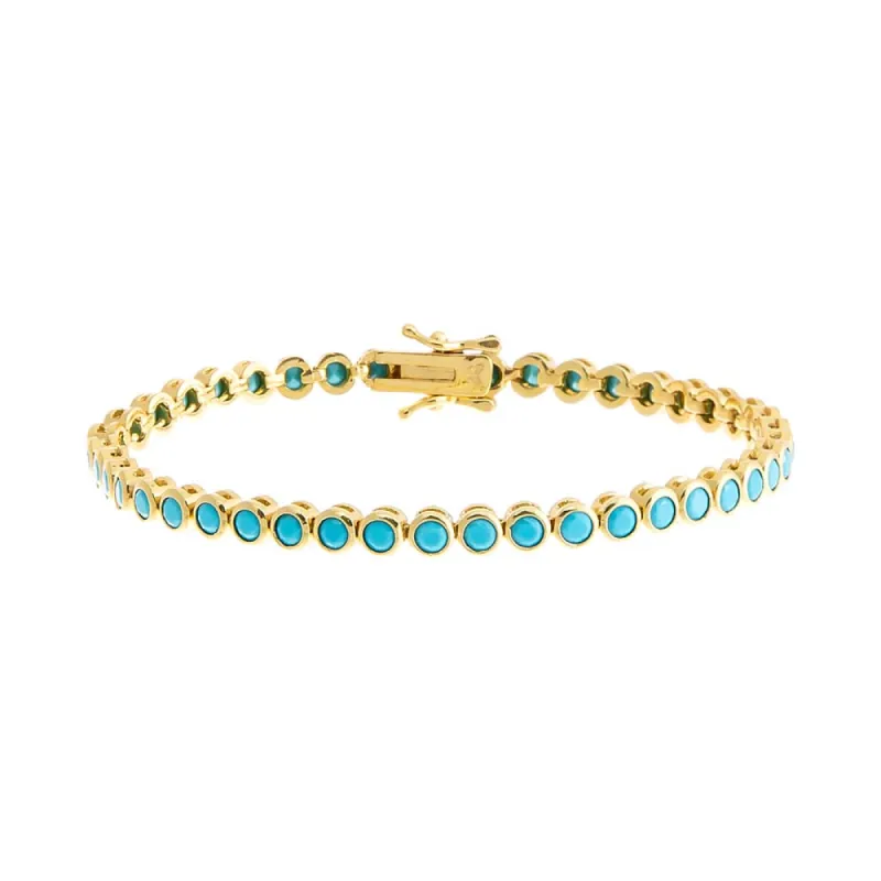 Colored Bezel Tennis Bracelet sold by Adina Eden's