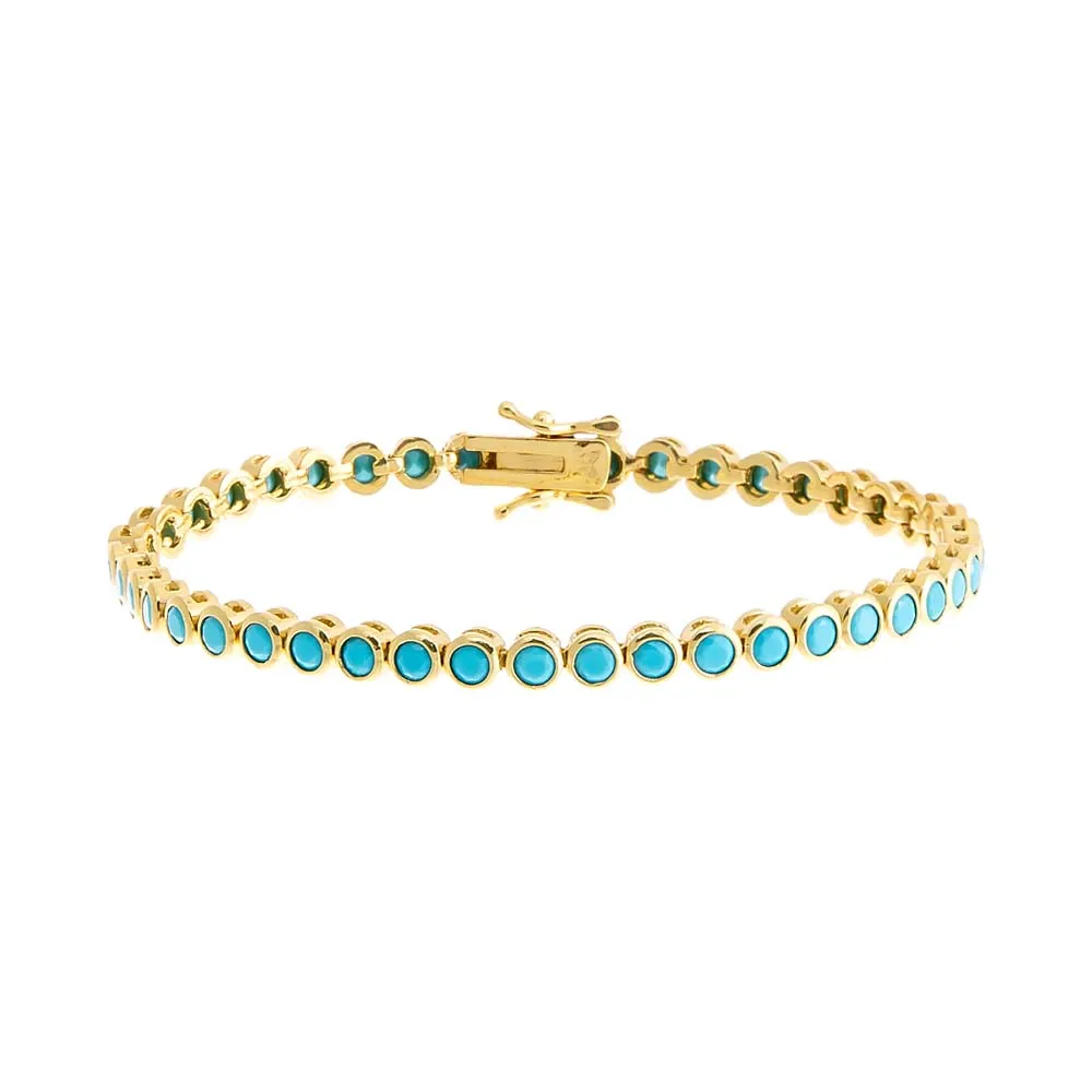 Colored Bezel Tennis Bracelet sold by Adina Eden's