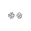 Pave X Baguette Round Stud Earring sold by Adina Eden's