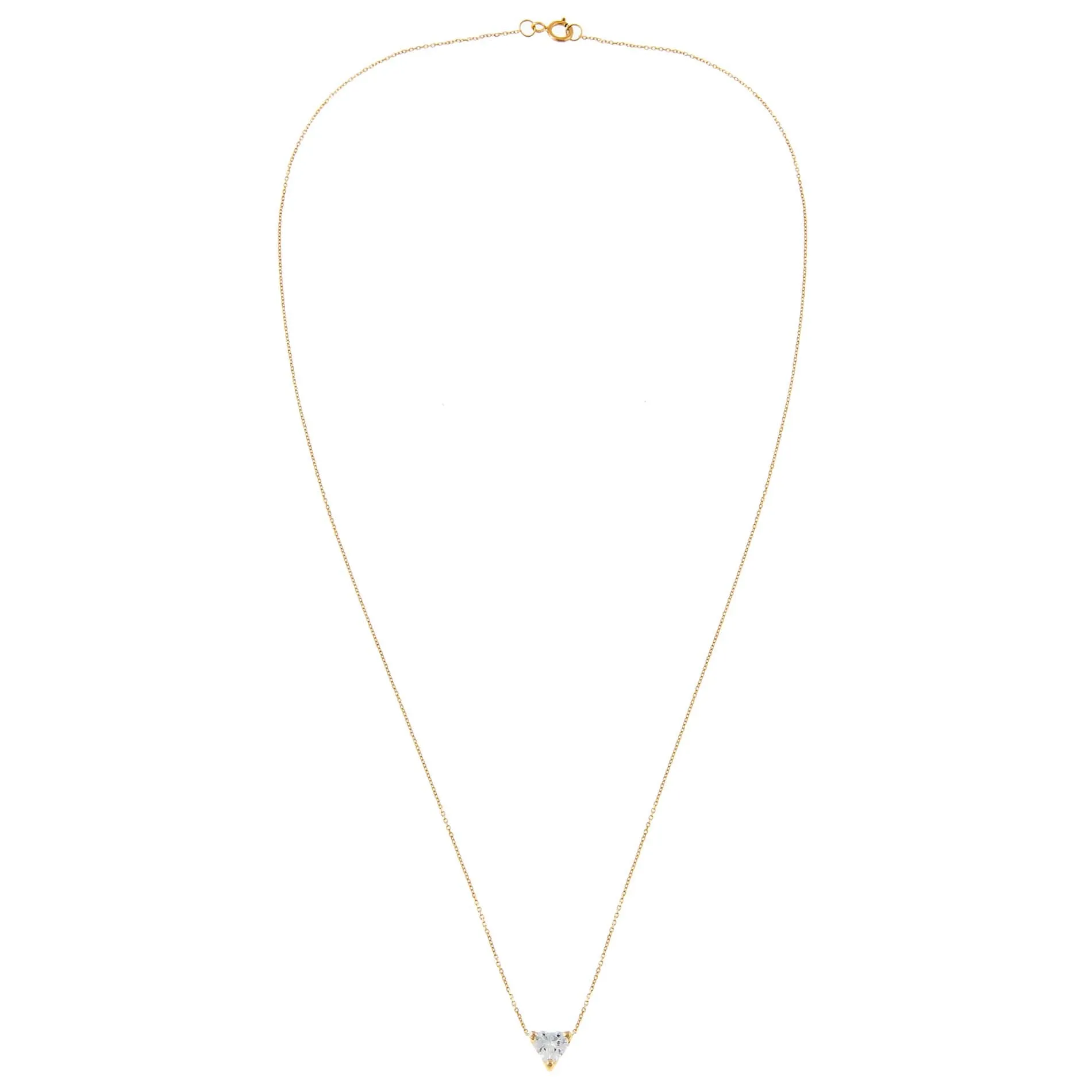 CZ Mini Heart Necklace 14K sold by Adina Eden's product image thumbnail 3