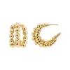 Gold Filled Graduated Beaded Balls Open Hoop Earring sold by Adina Eden's