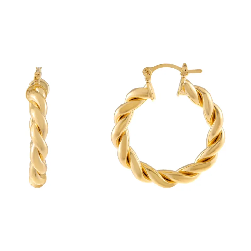Twisted Rope Hoop Earring sold by Adina Eden's