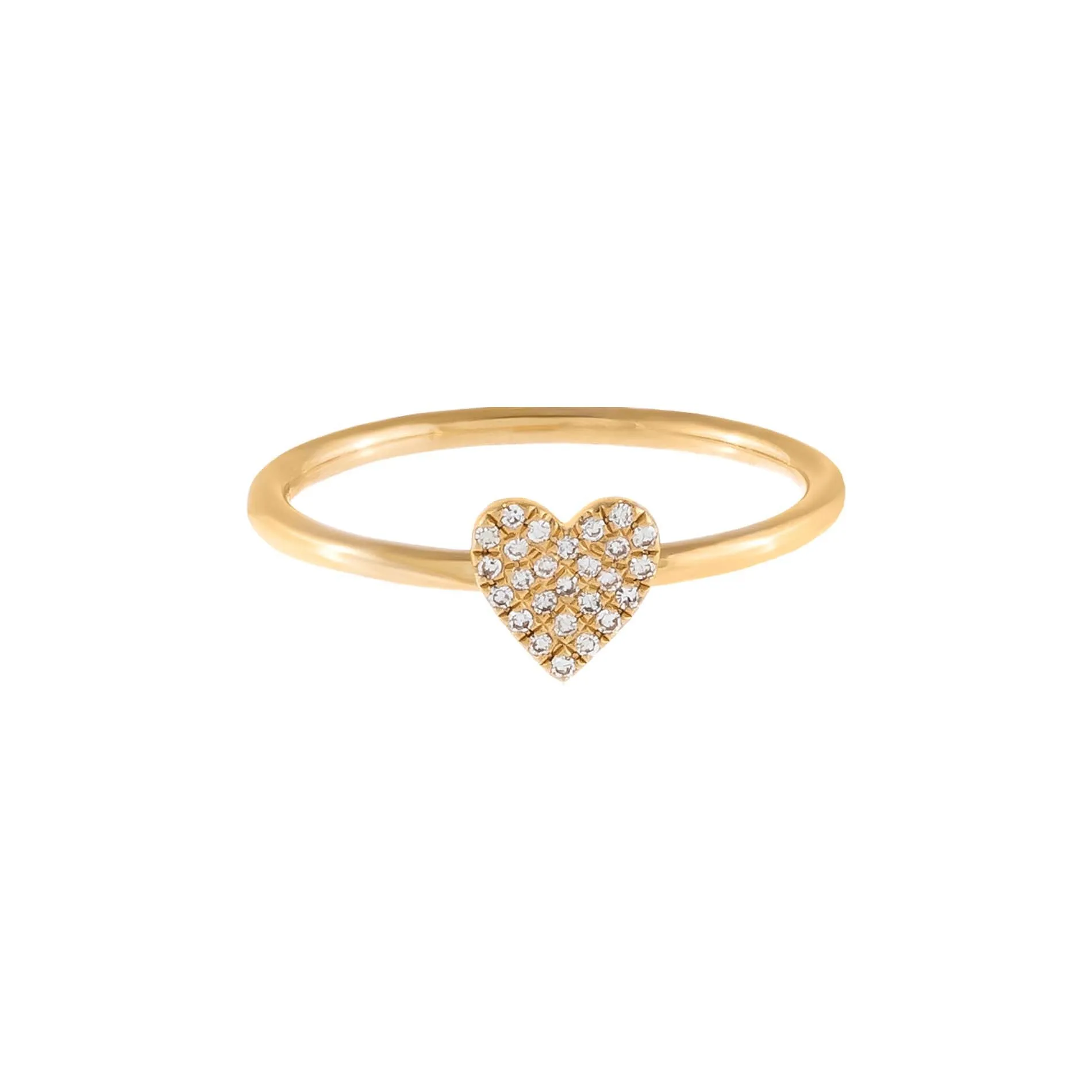 Diamond Mini Heart Ring 14K sold by Adina Eden's product image thumbnail 3