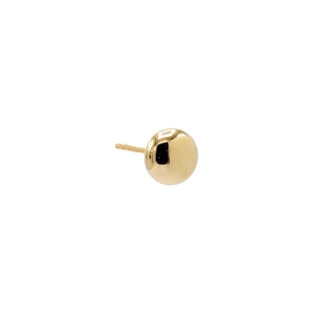 Tiny Solid Round Puff Pebble Stud Earring 14K sold by Adina Eden's product image thumbnail 3