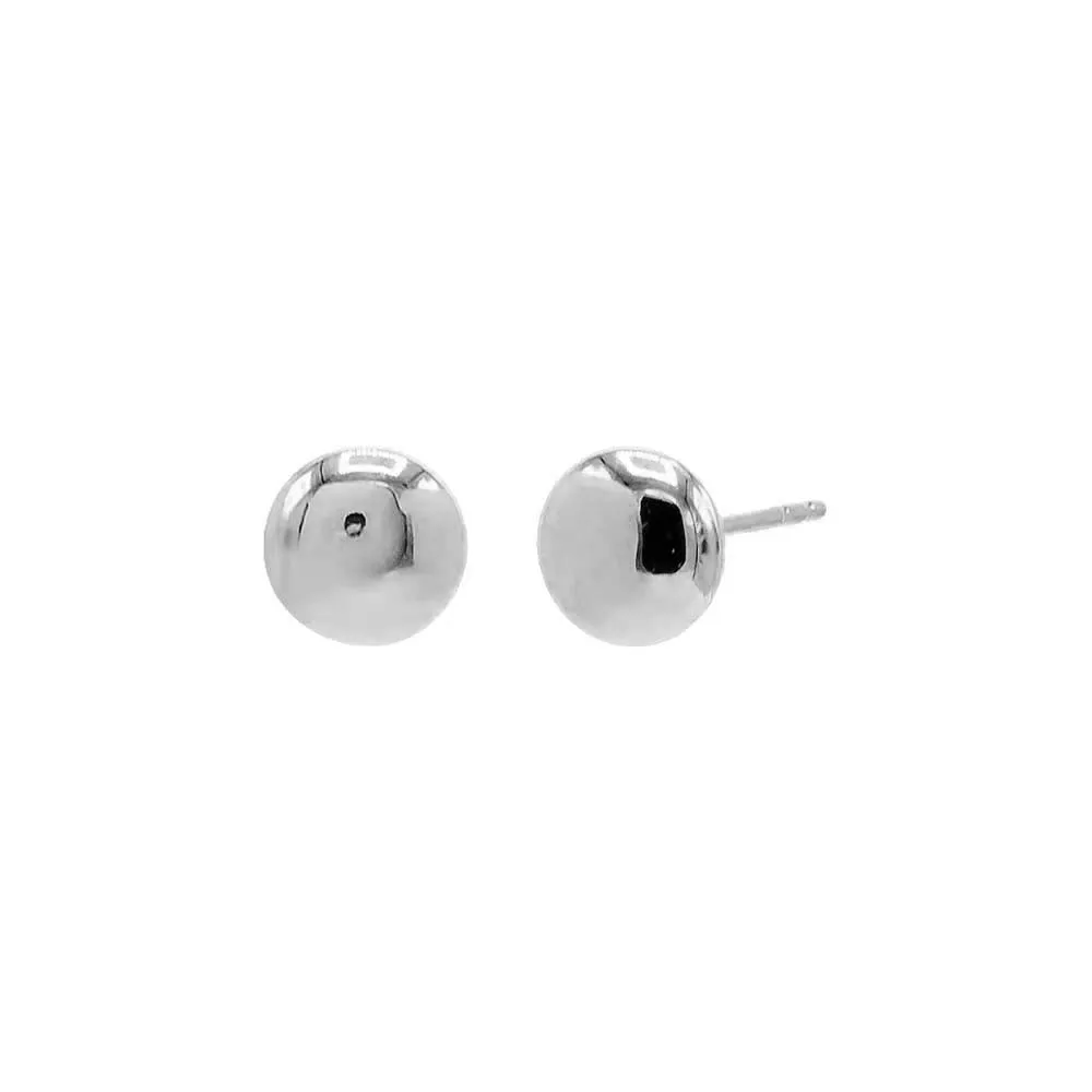 Tiny Solid Round Puff Pebble Stud Earring 14K sold by Adina Eden's product image thumbnail 4