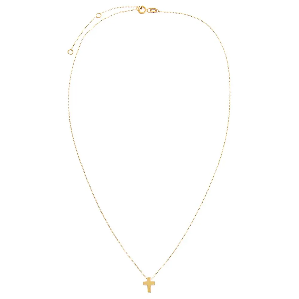 Tiny Solid Cross Necklace 14K sold by Adina Eden's product image thumbnail 2