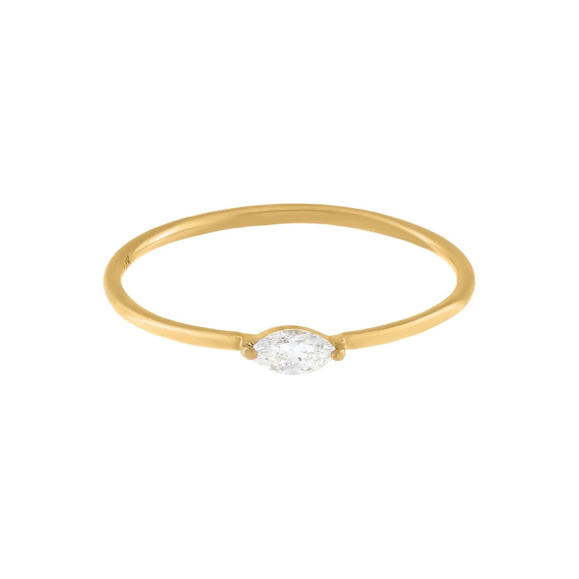 Diamond Marquise Dainty Ring 14K sold by Adina Eden's product image thumbnail 3