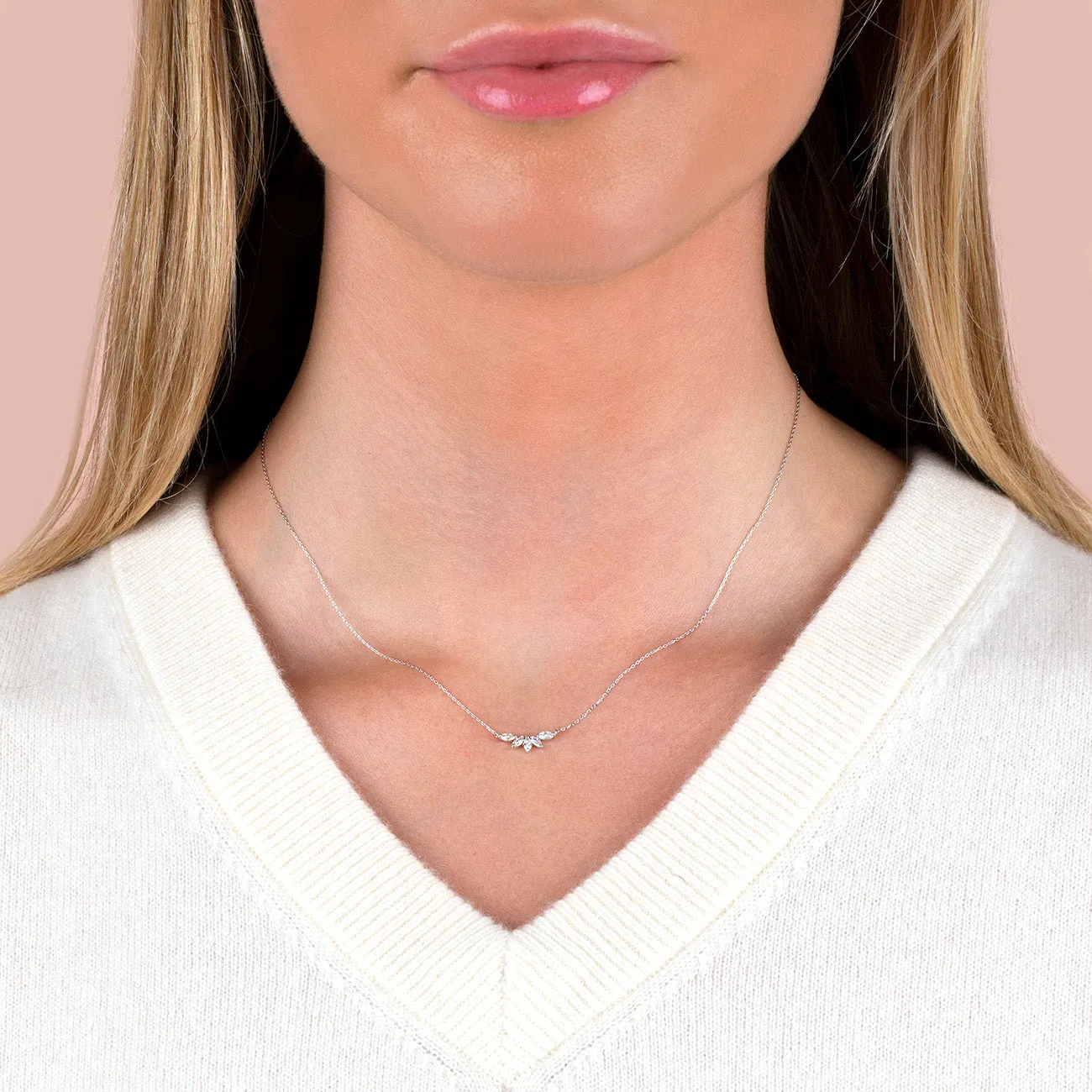 Diamond Marquise Necklace 14K sold by Adina Eden's product image thumbnail 2