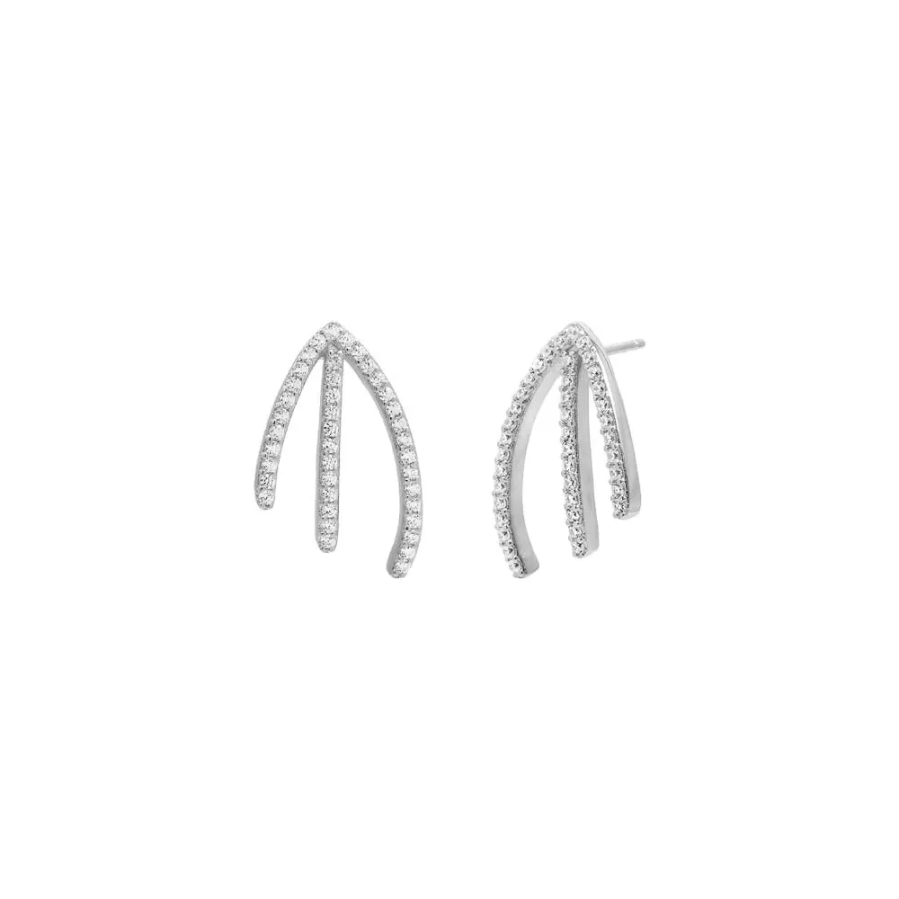 Pave Triple Cage Ear Climber Earring sold by Adina Eden's product image thumbnail 3
