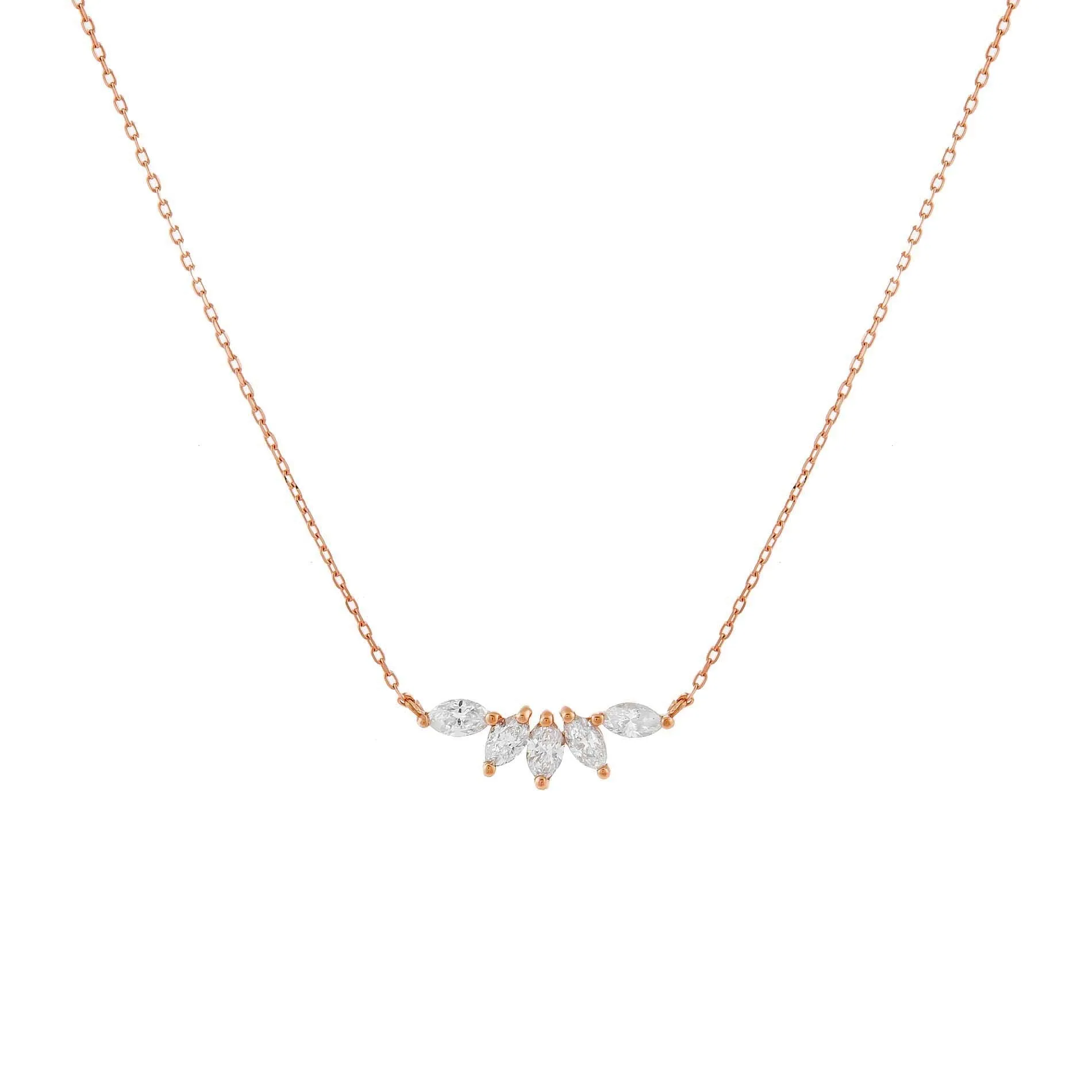 Diamond Marquise Necklace 14K sold by Adina Eden's product image thumbnail 5
