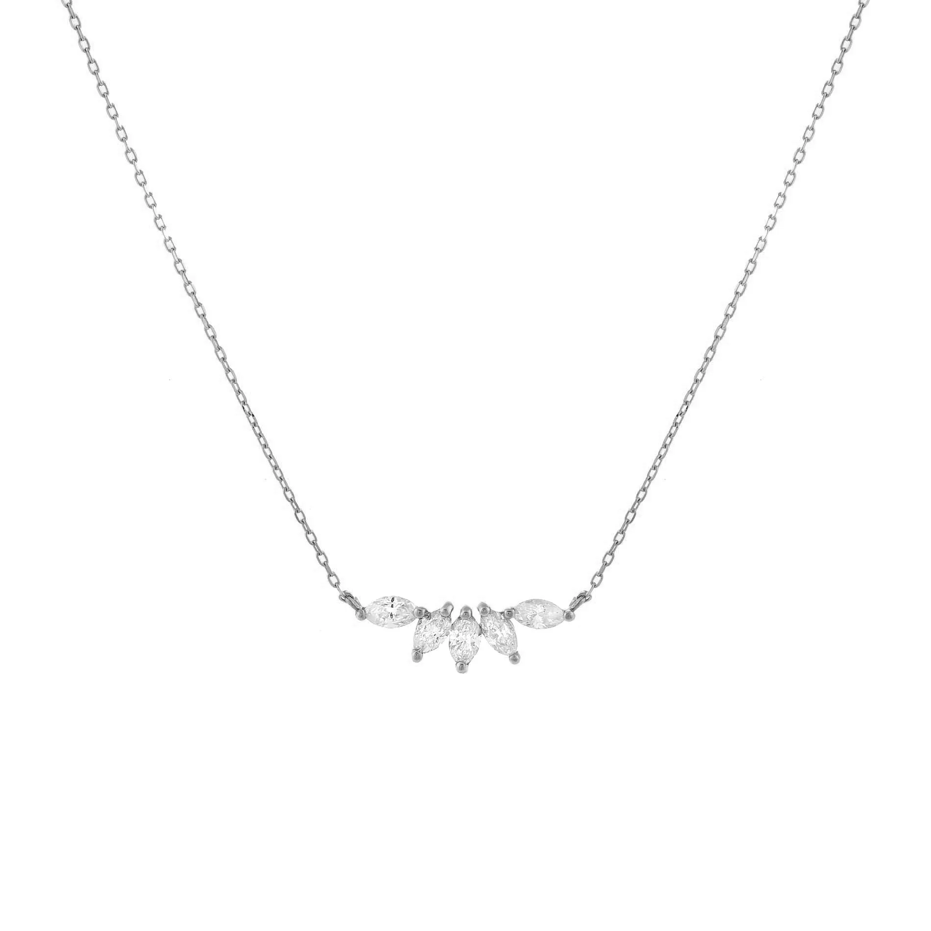 Diamond Marquise Necklace 14K sold by Adina Eden's