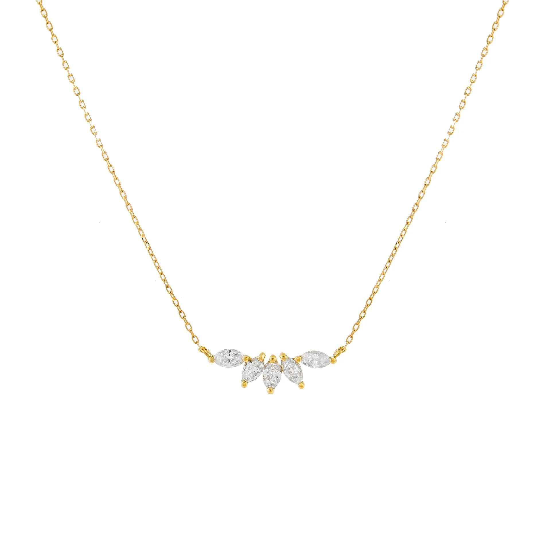 Diamond Marquise Necklace 14K sold by Adina Eden's product image thumbnail 4