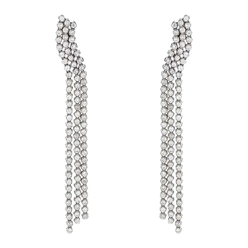 Diamond Tassel Earring 14K sold by Adina Eden's product image thumbnail 3