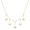CZ Multi Butterfly Dangling Necklace sold by Adina Eden's