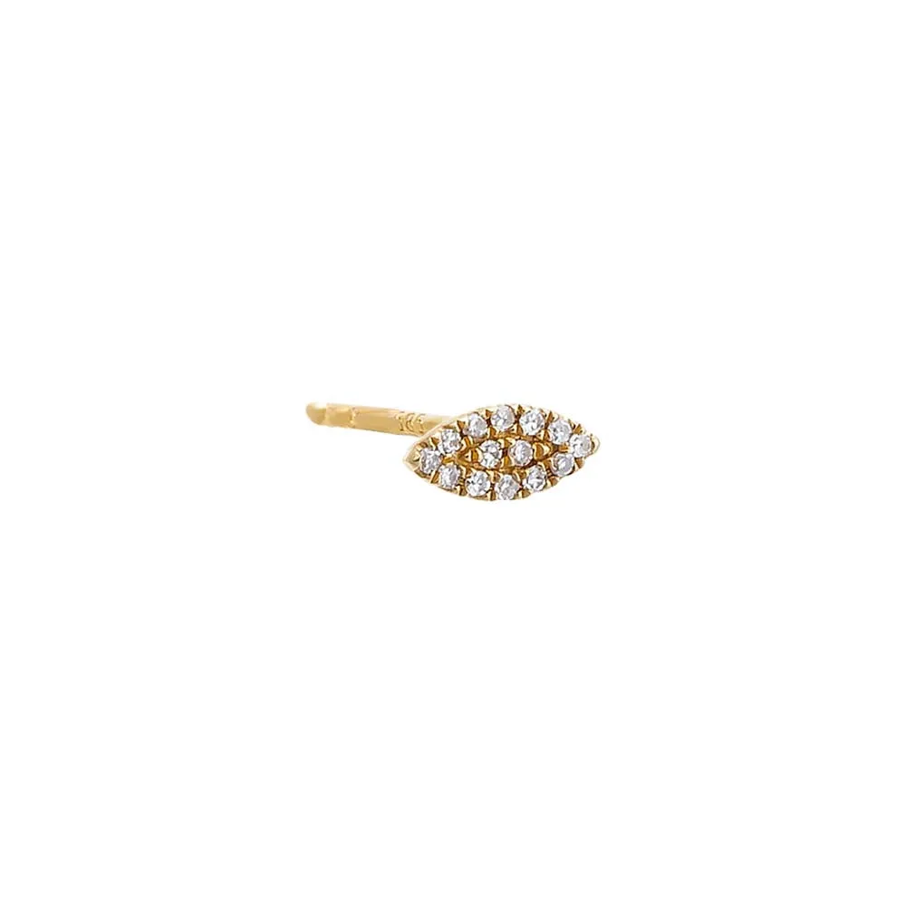 Diamond Pave Marquise Stud Earring 14K sold by Adina Eden's product image thumbnail 3