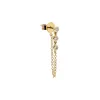 Triple Diamond Bezel Front Back Chain Stud Earring 14K sold by Adina Eden's
