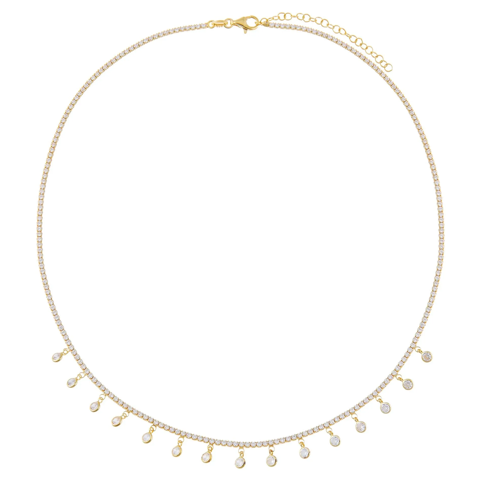 Bezel Dangle Tennis Choker sold by Adina Eden's product image thumbnail 3