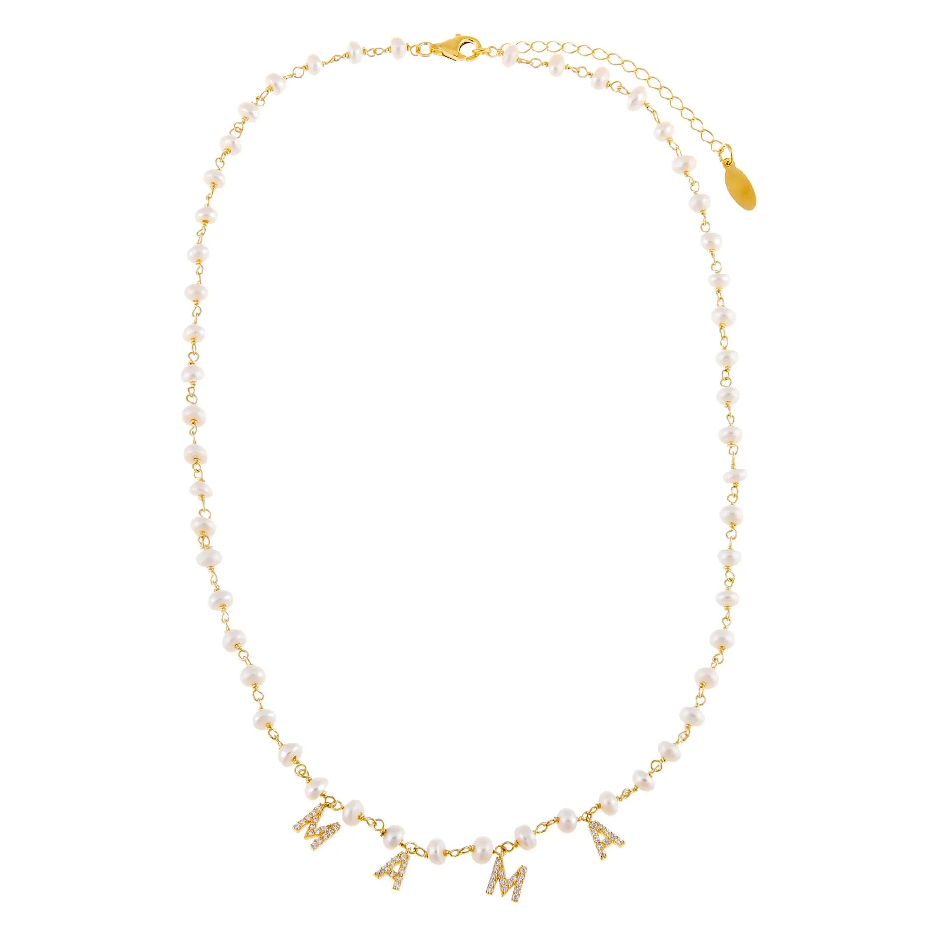 CZ Mama Pearl Necklace sold by Adina Eden's product image thumbnail 2