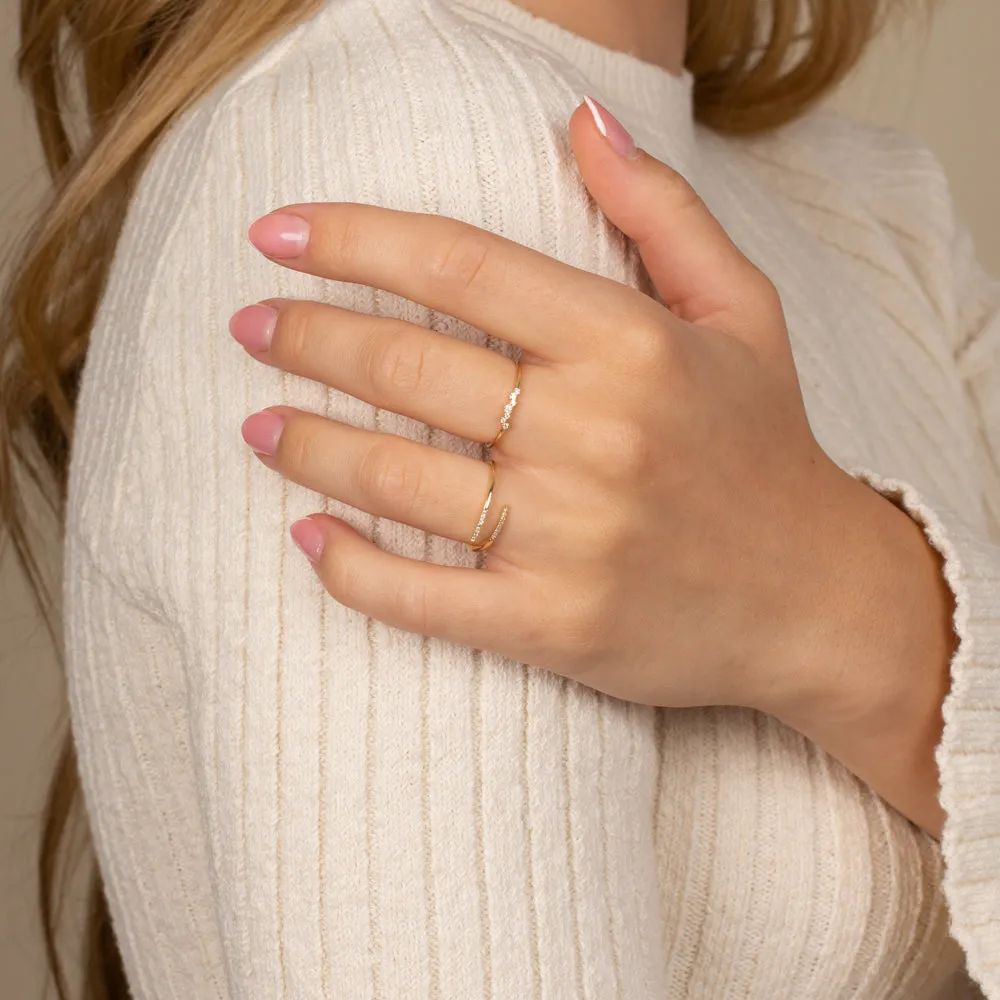 Diamond Dainty Scattered Ring 14K sold by Adina Eden's product image thumbnail 2